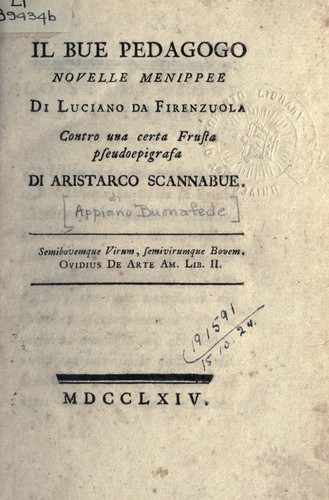 Il bue pedagogo
