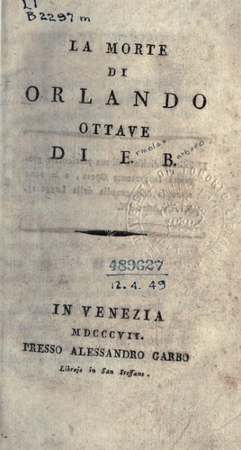 La morte di Orlando
