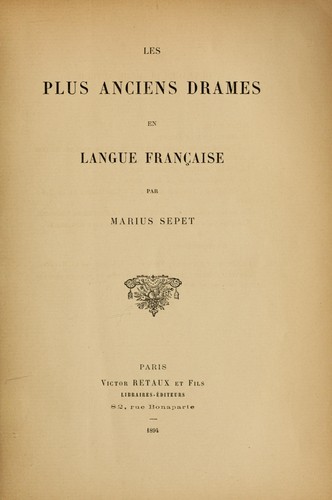 Les plus anciens drame en langue française