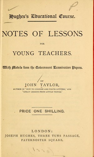 Notes of lessons for young teachers