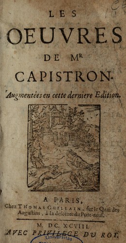 Oeuvres de mr. Capistron, nouvelle edition