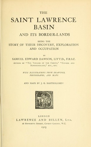 The Saint Lawrence Basin, and its border-lands