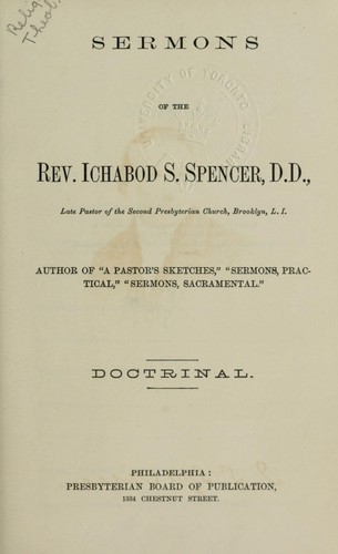 Sermons of Rev. Ichabod S. Spencer