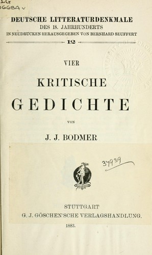 Vier kritische Gedichte