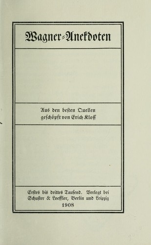 Wagner-Anekdoten