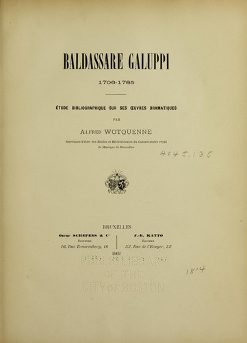 Baldassare Galuppi, 1706-1785.