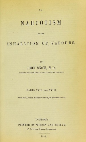 On narcotism by the inhalation of vapours