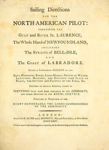 Sailing directions for the North-American pilot