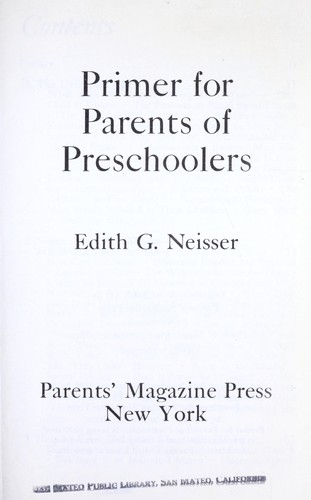 Primer for parents of preschoolers