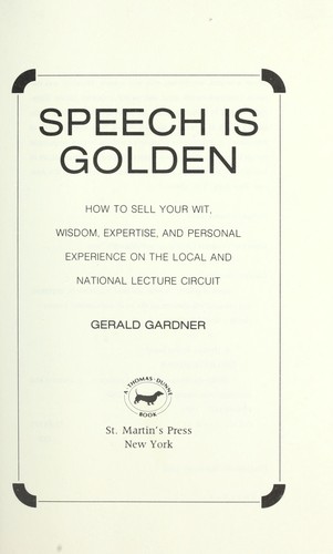 Speech is golden