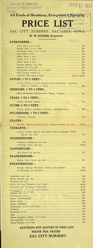 Price list