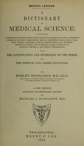 A dictionary of medical science