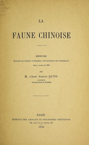 La Faune chinoise