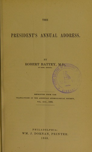 The President's annual address