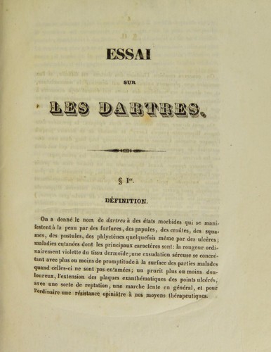 Essai sur les dartres