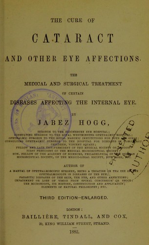 The cure of cataract and other eye affections