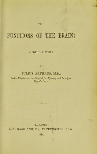 Functions of the brain