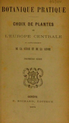 Botanique pratique
