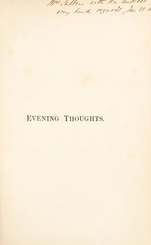 Evening thoughts