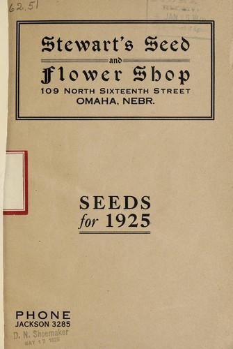 Seeds for 1925 [catalog]