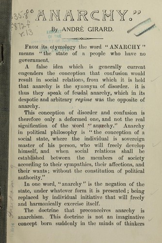 "Anarchy."