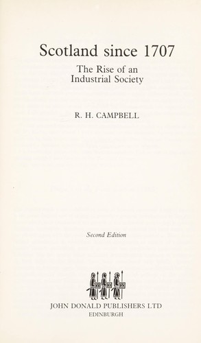 Scotland since 1707 : the rise of an industrial society