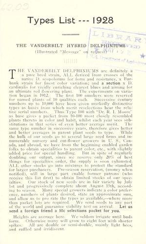 Types list, 1928
