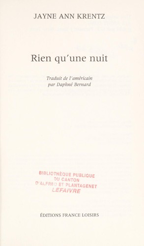 Rien qu'une nuit