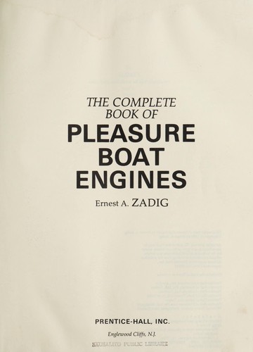 The complete book of pleasure boat engines