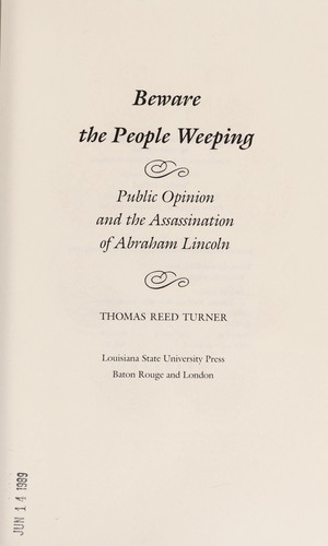 Beware the people weeping