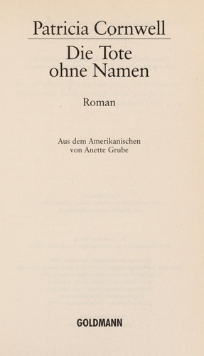 Die Tote ohne Namen