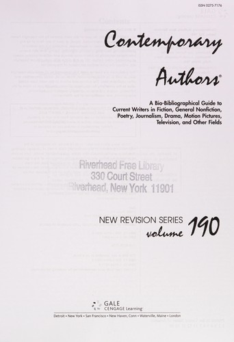 Contemporary authors new revision series