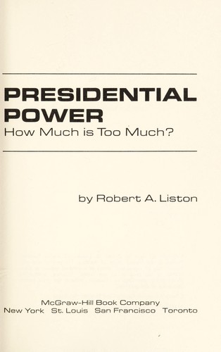 Presidential power