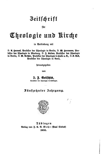 Zeitschrift für Theologie und Kirche