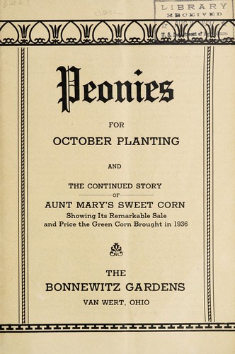 Peonies for October planting