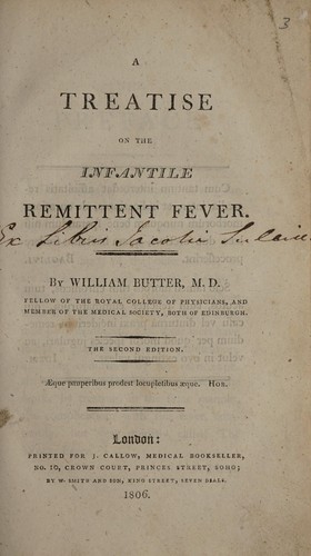 A treatise on the infantile remittent fever