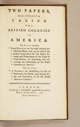 Two papers on the subject of taxing the British colonies in America ...
