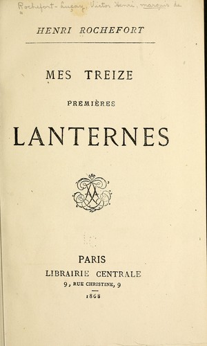 Mes treize premières Lanternes