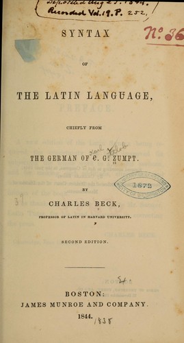 Syntax of the Latin language