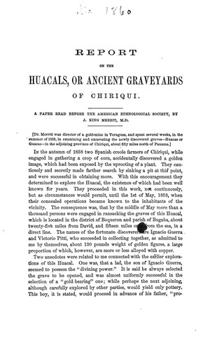 Report on the huacals