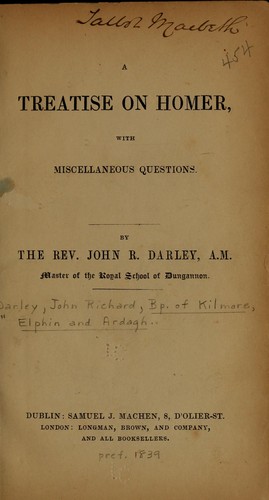A treatise on Homer