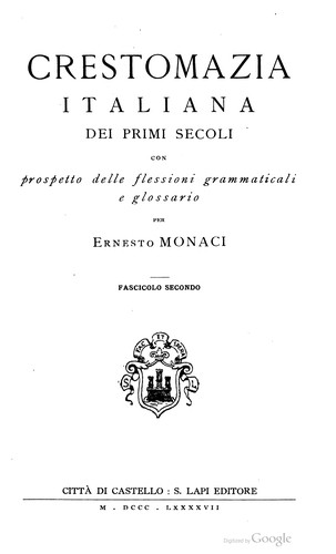 Crestomazia italiana dei primi secoli
