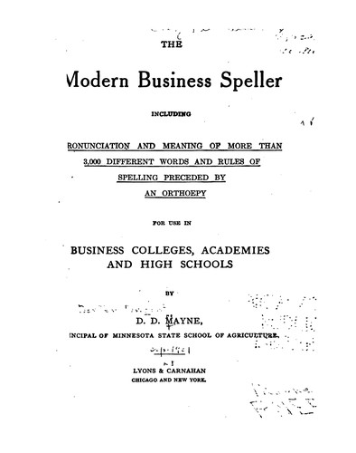 The modern business speller
