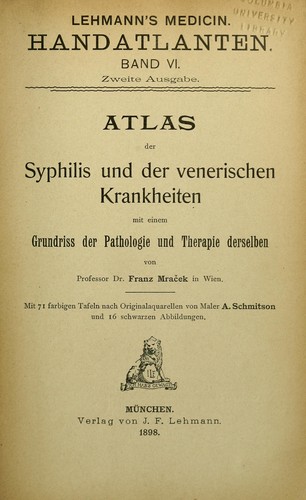 Atlas der syphilis und der venerischen krankheiten