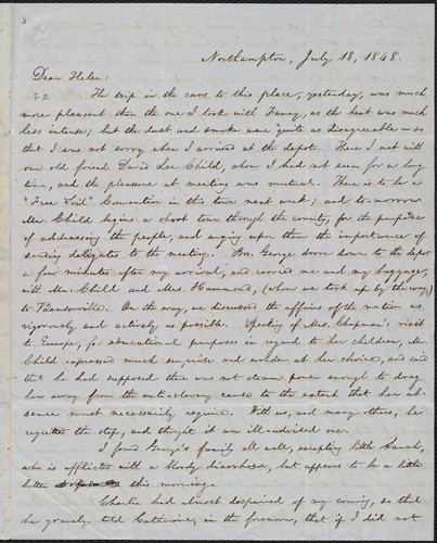 [Letter to] Dear Helen