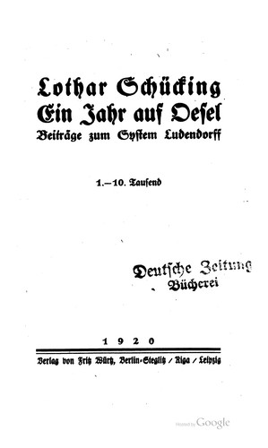 Ein Jahr auf Oesel