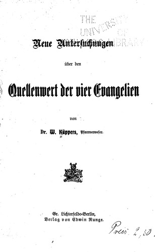 Neue Untersuchungen