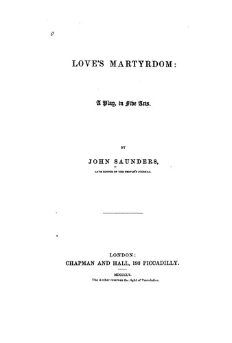 Love's martyrdom
