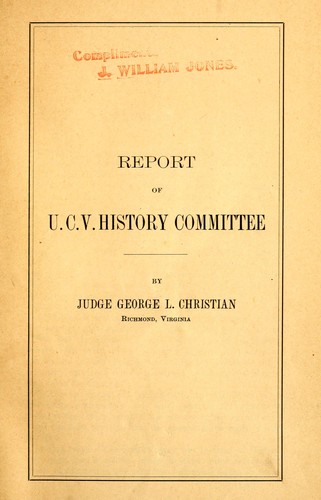 Report of the U.C.V. History Committee
