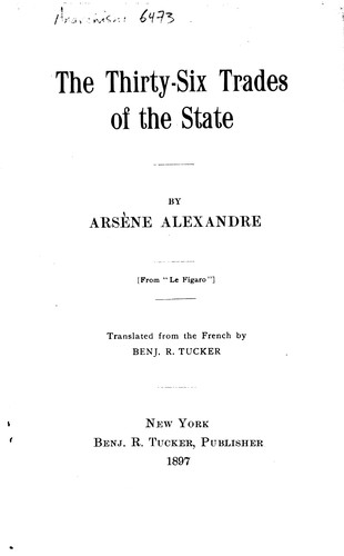 The Thirty-Six Trades of the State